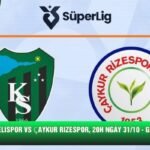 Nhận Định Kocaelispor Vs Çaykur Rizespor, 20h Ngày 31/10 - Giải Super Lig 2026